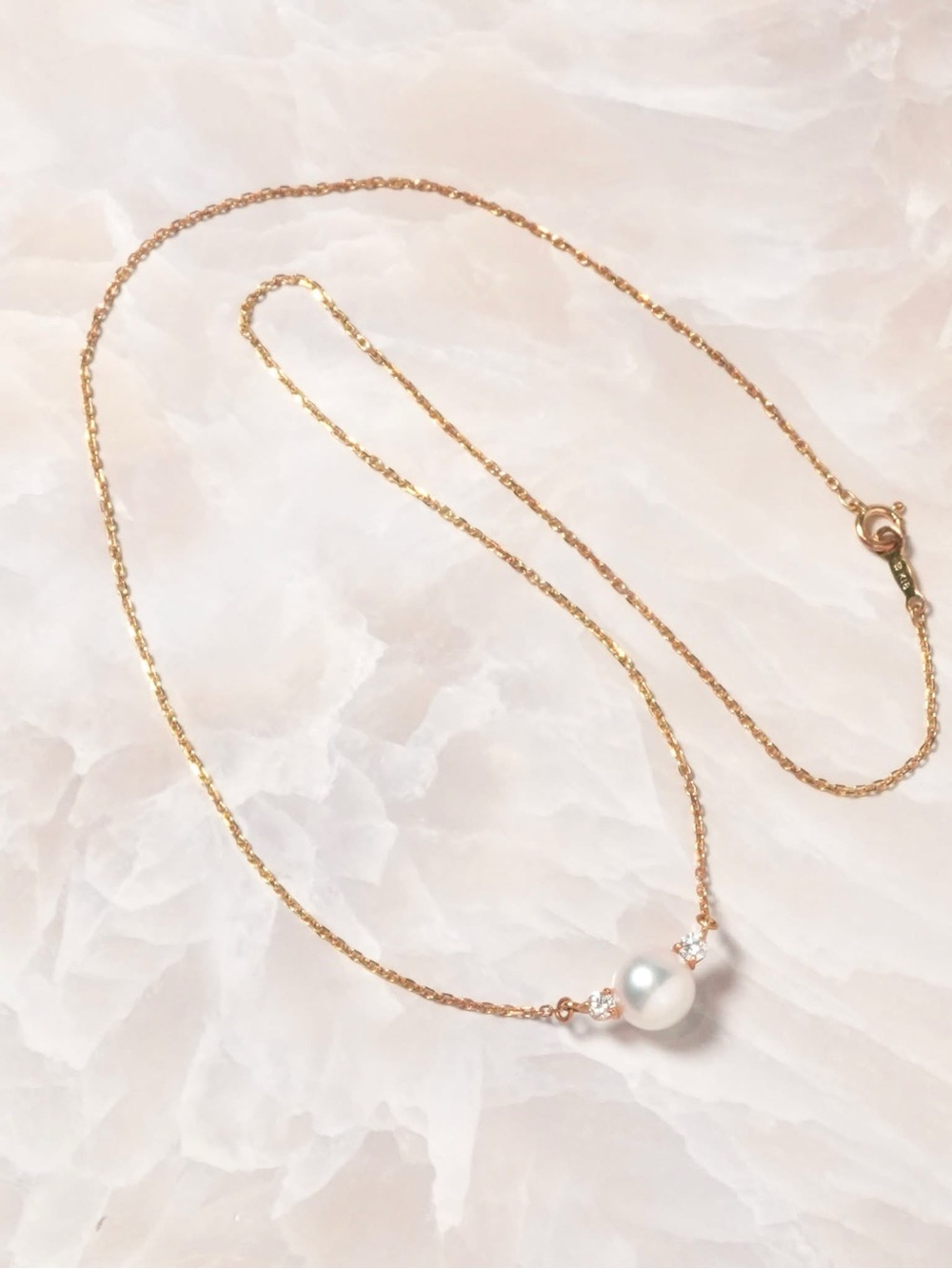Mikimoto 18KYG Pearl and Diamond Necklace